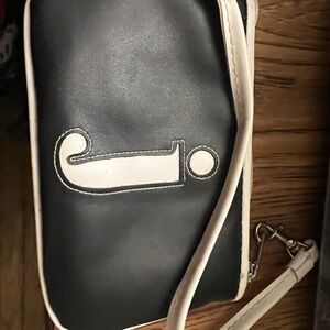 Black and White vintage j clutch
